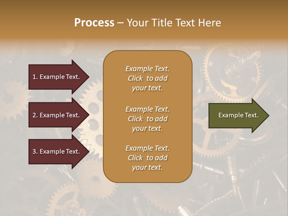 Illustration Motion Gear PowerPoint Template