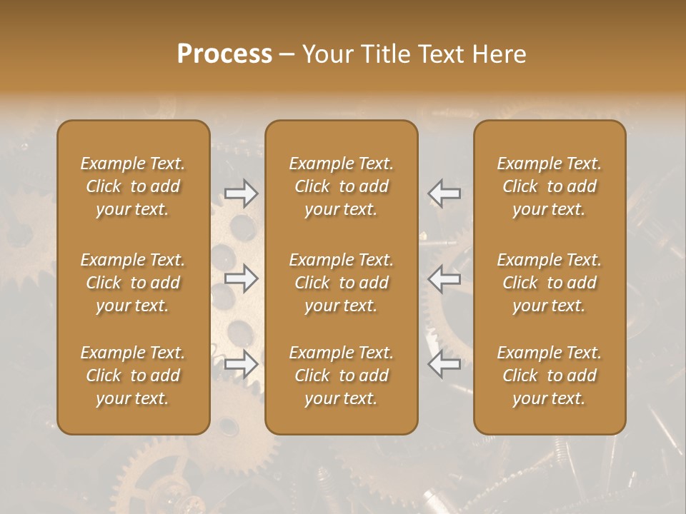 Illustration Motion Gear PowerPoint Template