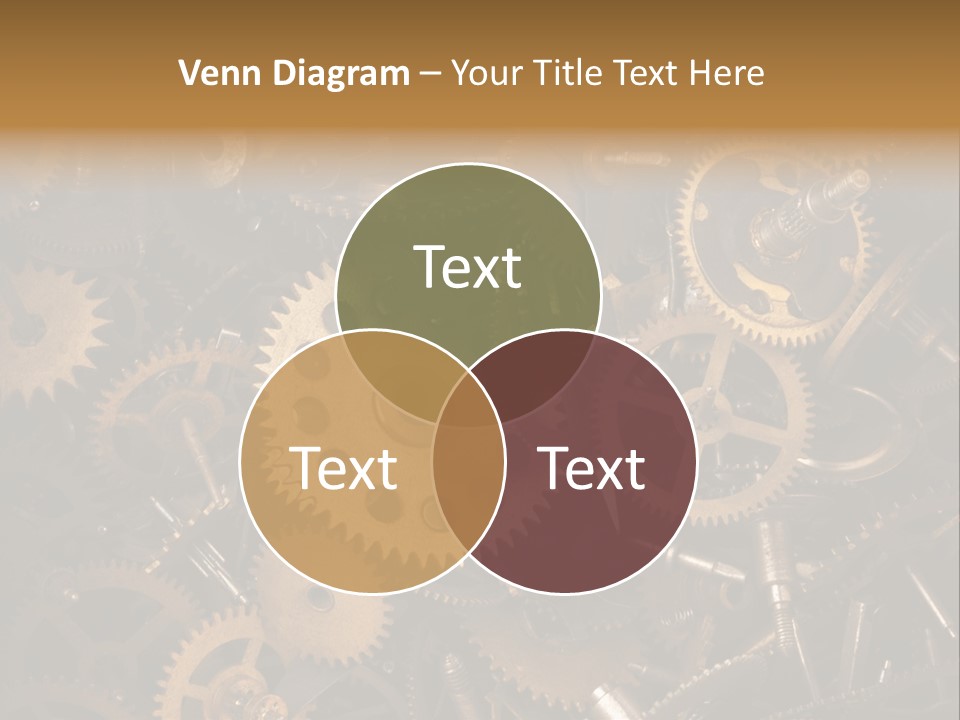 Illustration Motion Gear PowerPoint Template