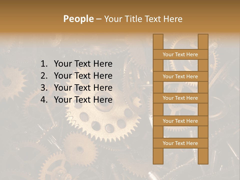 Illustration Motion Gear PowerPoint Template