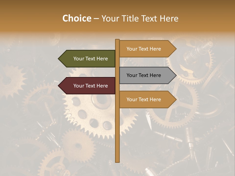 Illustration Motion Gear PowerPoint Template