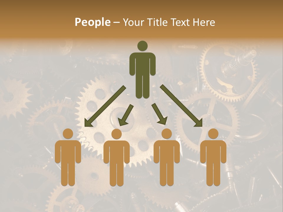 Illustration Motion Gear PowerPoint Template