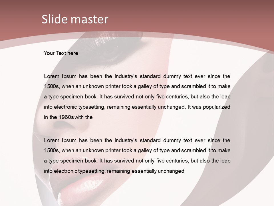 Look Eyes Lips PowerPoint Template