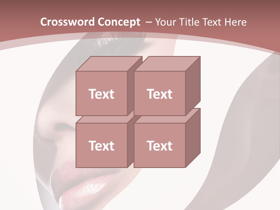 Look Eyes Lips PowerPoint Template