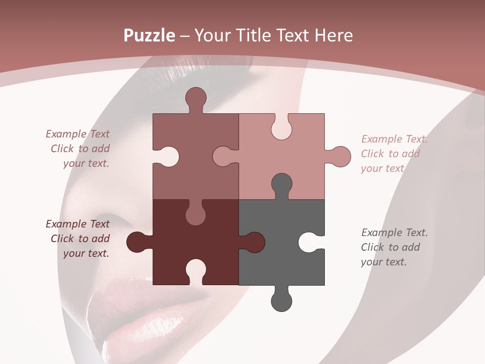 Look Eyes Lips PowerPoint Template