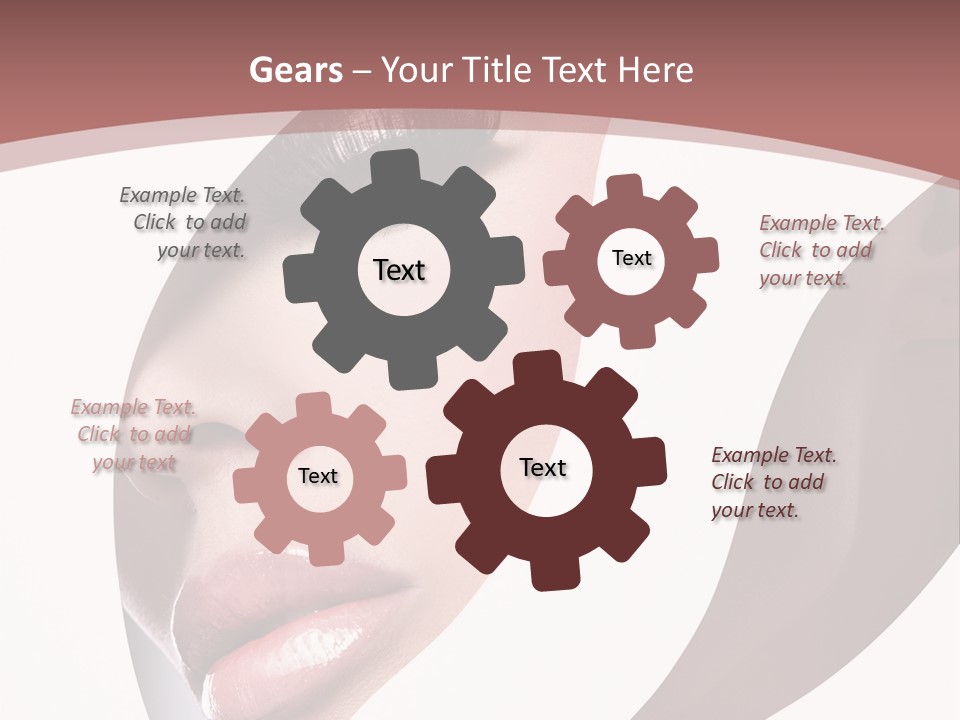 Look Eyes Lips PowerPoint Template