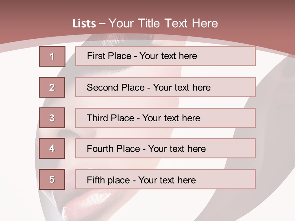 Look Eyes Lips PowerPoint Template