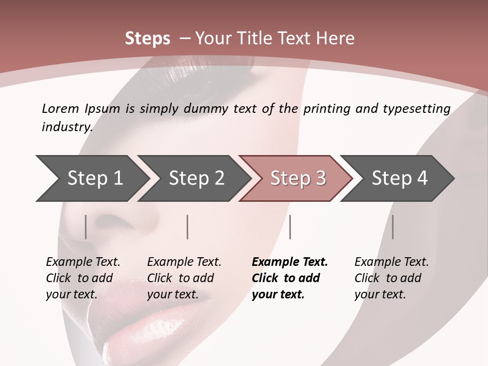 Look Eyes Lips PowerPoint Template