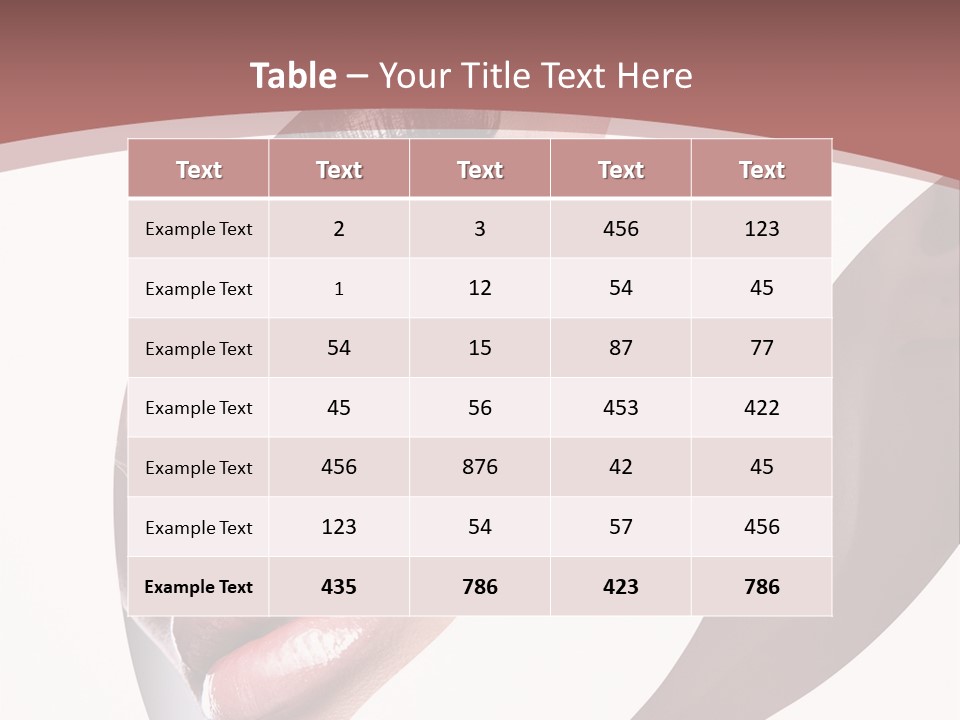 Look Eyes Lips PowerPoint Template