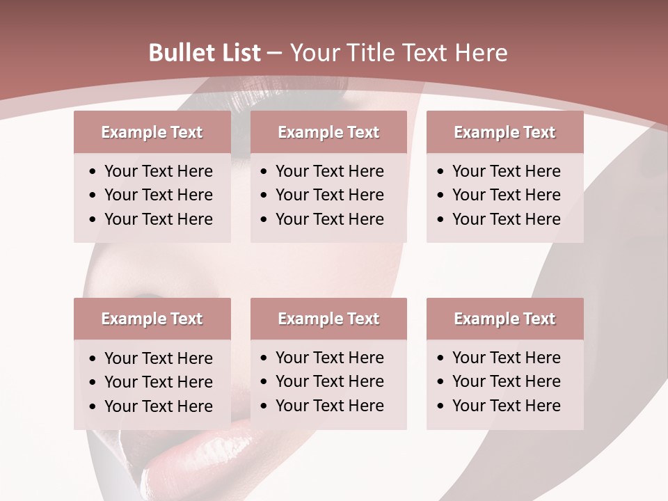 Look Eyes Lips PowerPoint Template