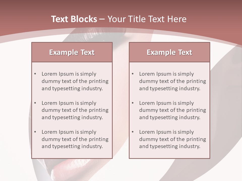 Look Eyes Lips PowerPoint Template
