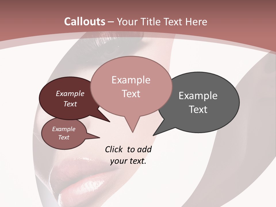 Look Eyes Lips PowerPoint Template