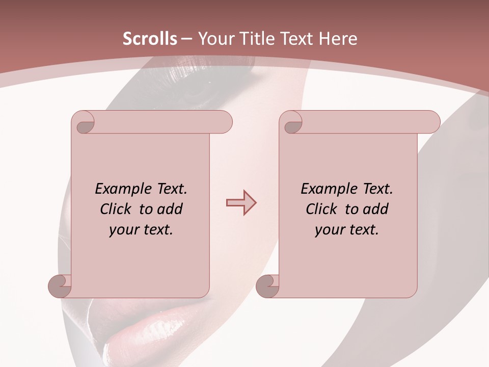 Look Eyes Lips PowerPoint Template