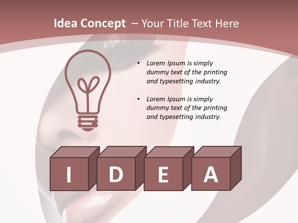 Look Eyes Lips PowerPoint Template