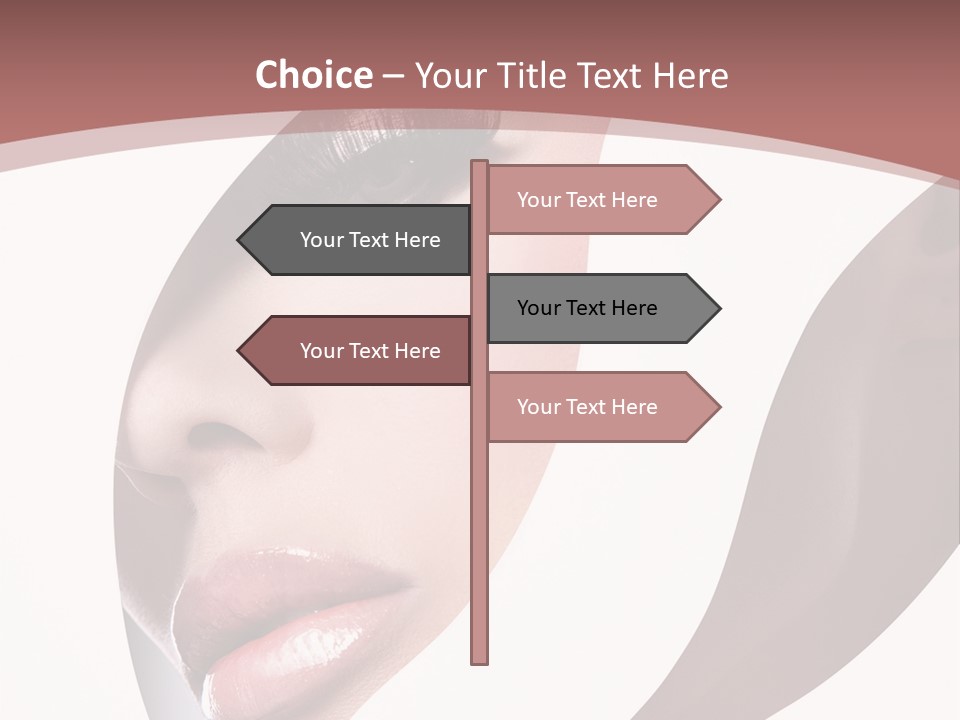 Look Eyes Lips PowerPoint Template