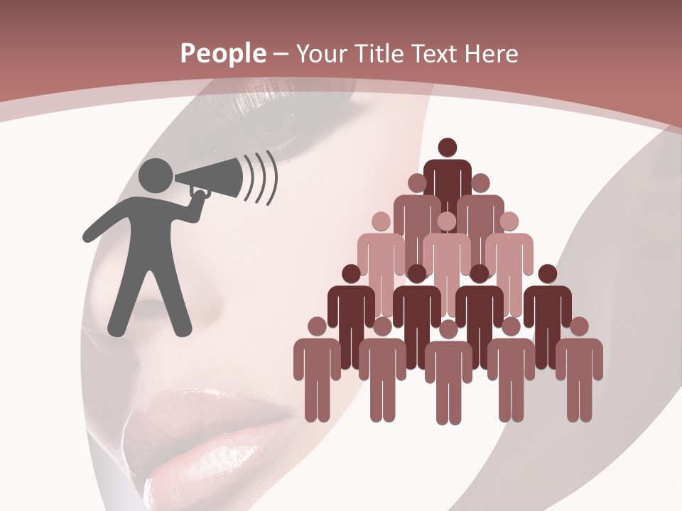 Look Eyes Lips PowerPoint Template