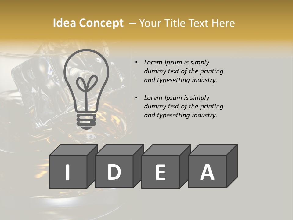 Cube Single Drink PowerPoint Template