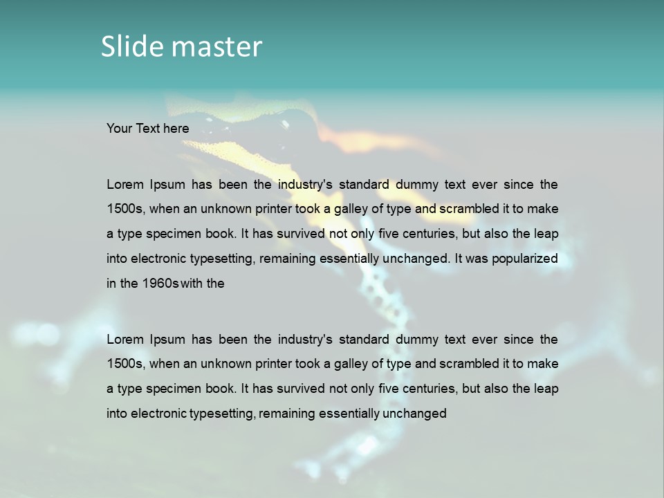 Black Colorful Amphibian PowerPoint Template