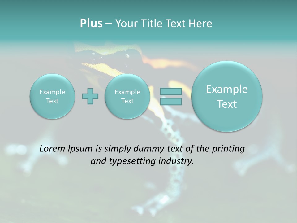 Black Colorful Amphibian PowerPoint Template