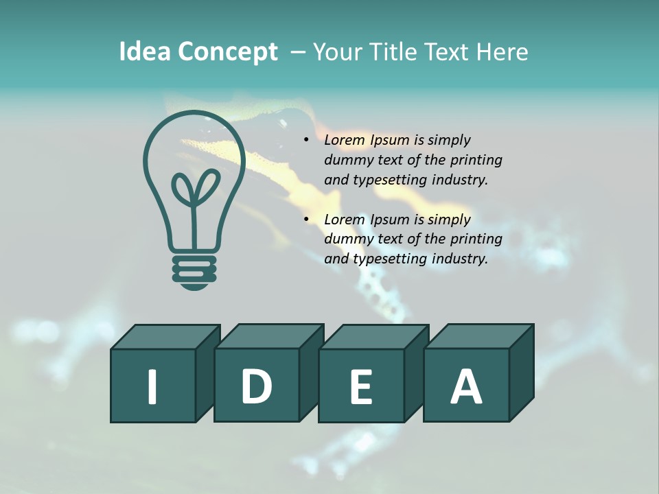 Black Colorful Amphibian PowerPoint Template