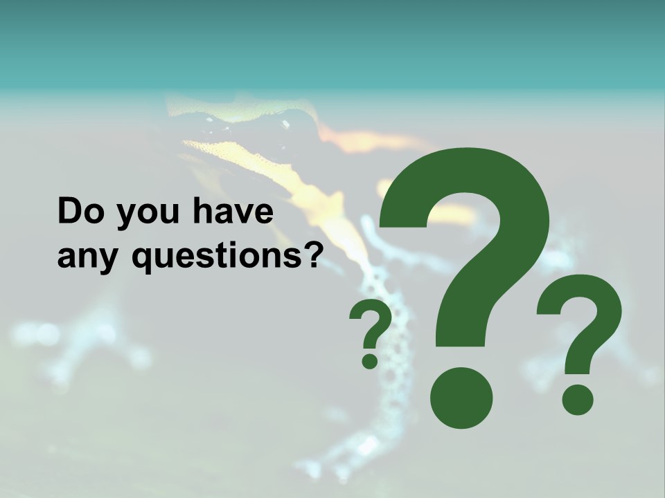 Black Colorful Amphibian PowerPoint Template