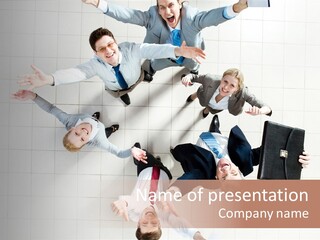 Confident Partnership Businessteam PowerPoint Template