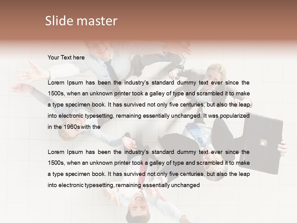 Confident Partnership Businessteam PowerPoint Template