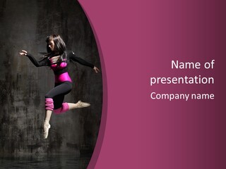 Fitness Elegance Girl PowerPoint Template
