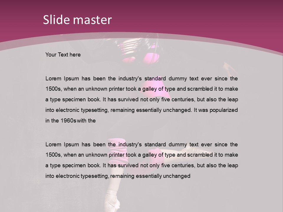 Fitness Elegance Girl PowerPoint Template