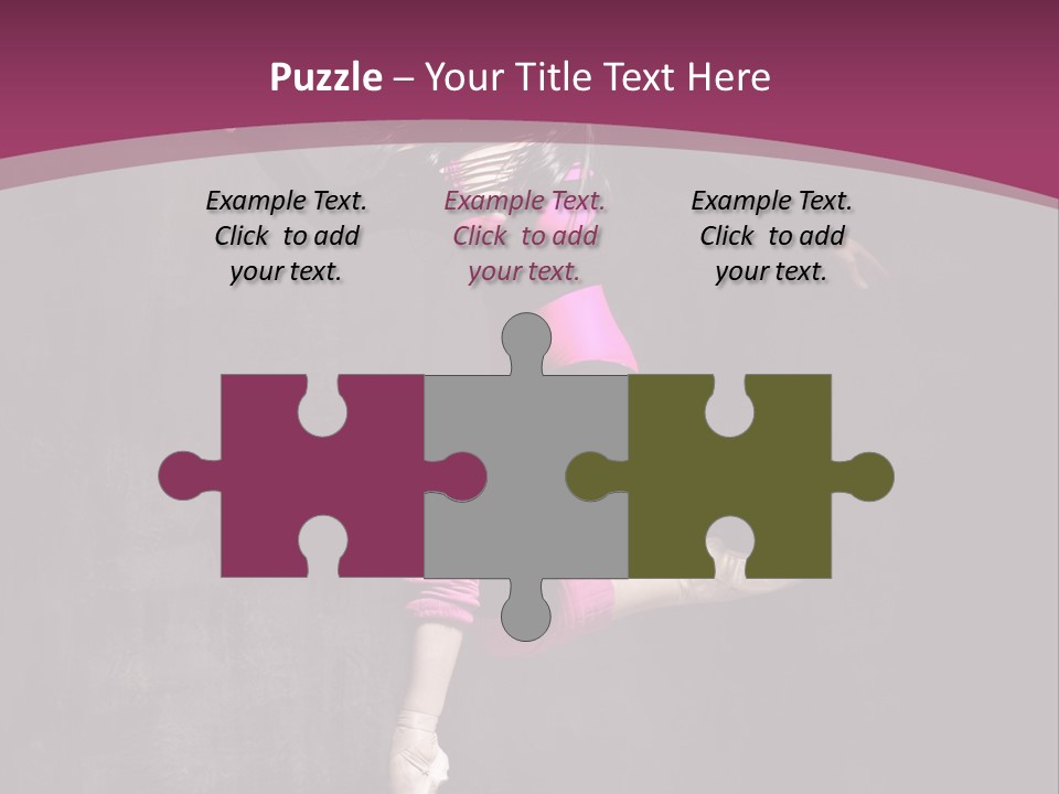 Fitness Elegance Girl PowerPoint Template