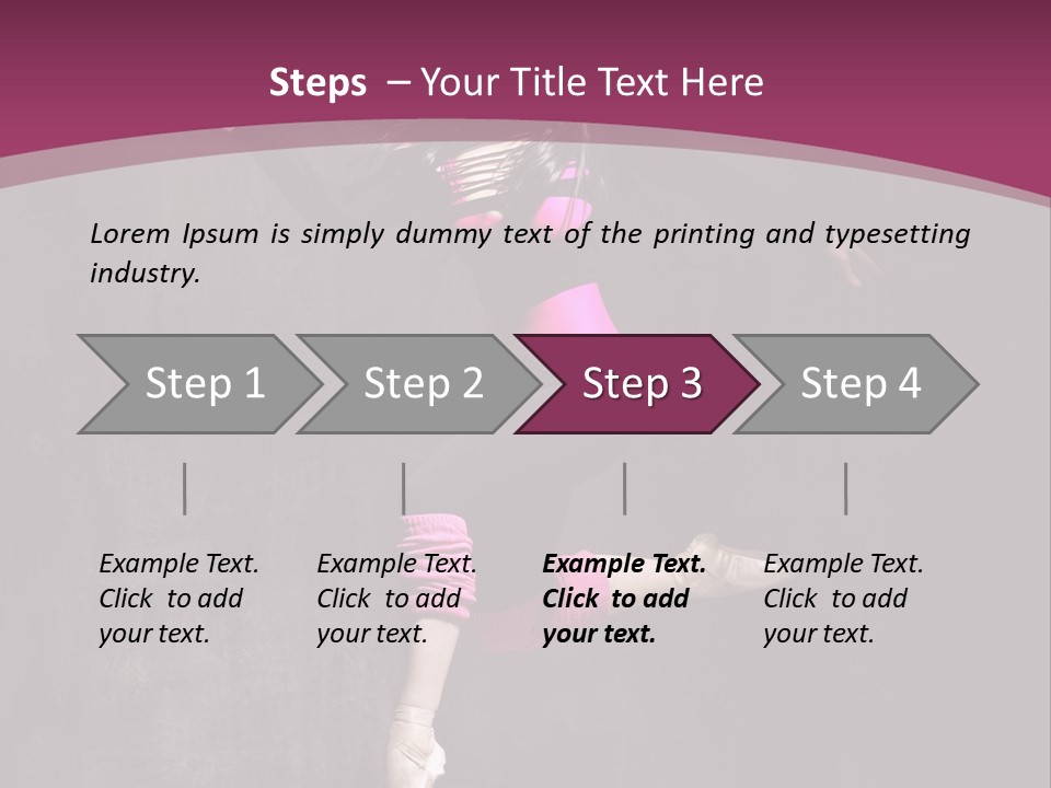 Fitness Elegance Girl PowerPoint Template