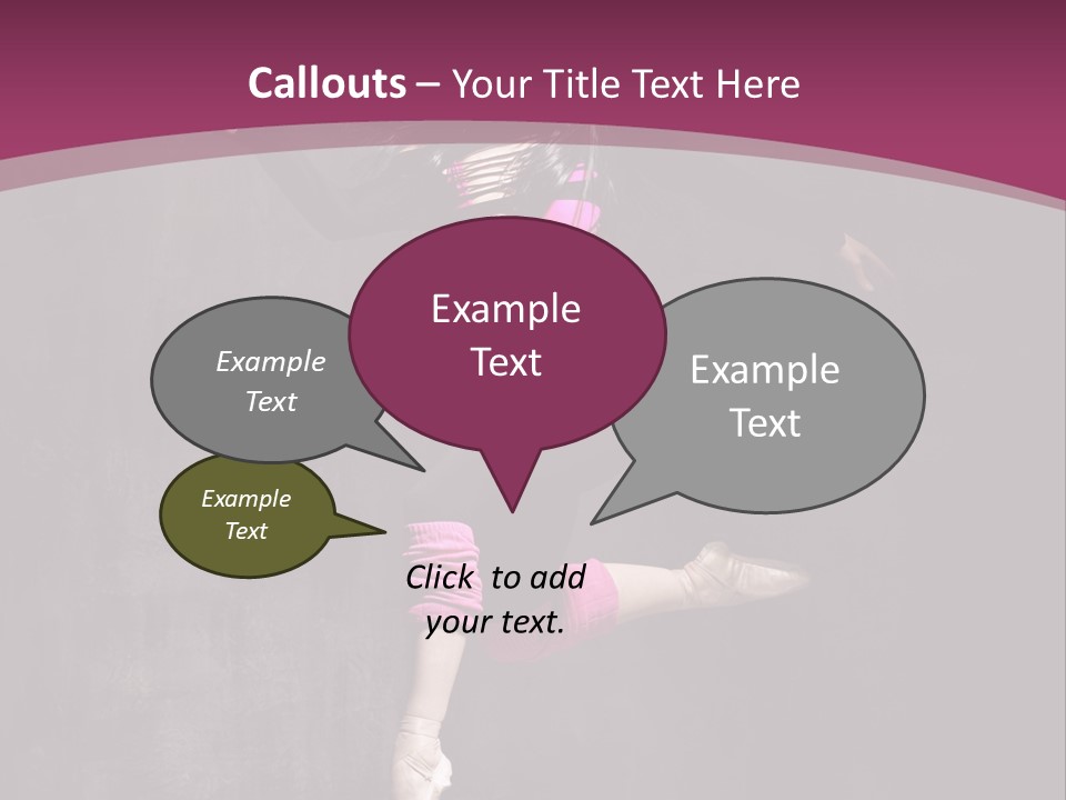 Fitness Elegance Girl PowerPoint Template