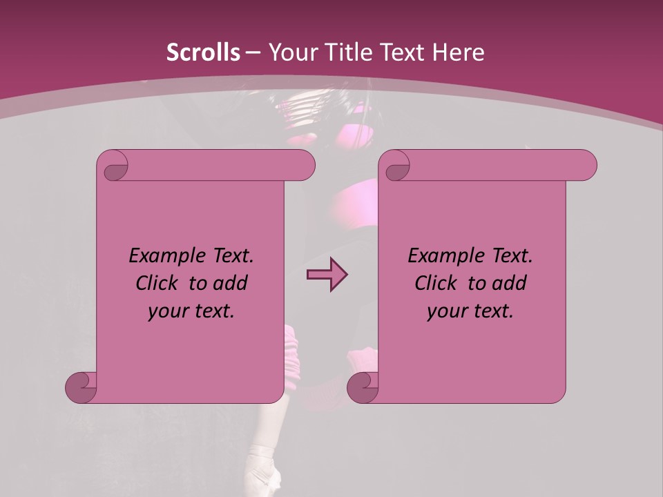 Fitness Elegance Girl PowerPoint Template