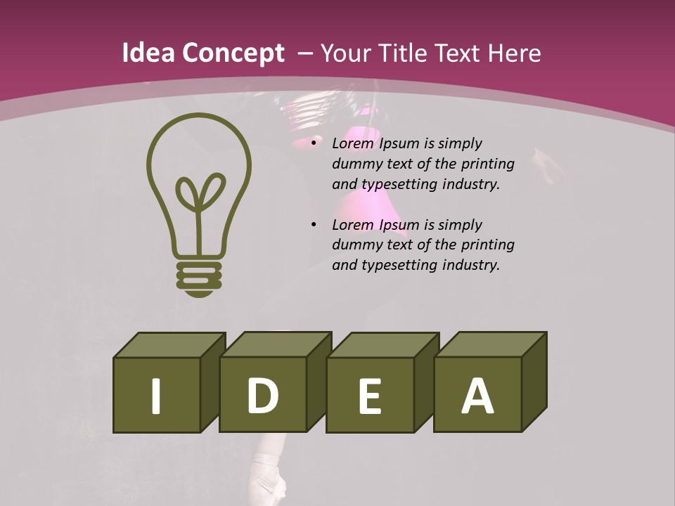 Fitness Elegance Girl PowerPoint Template