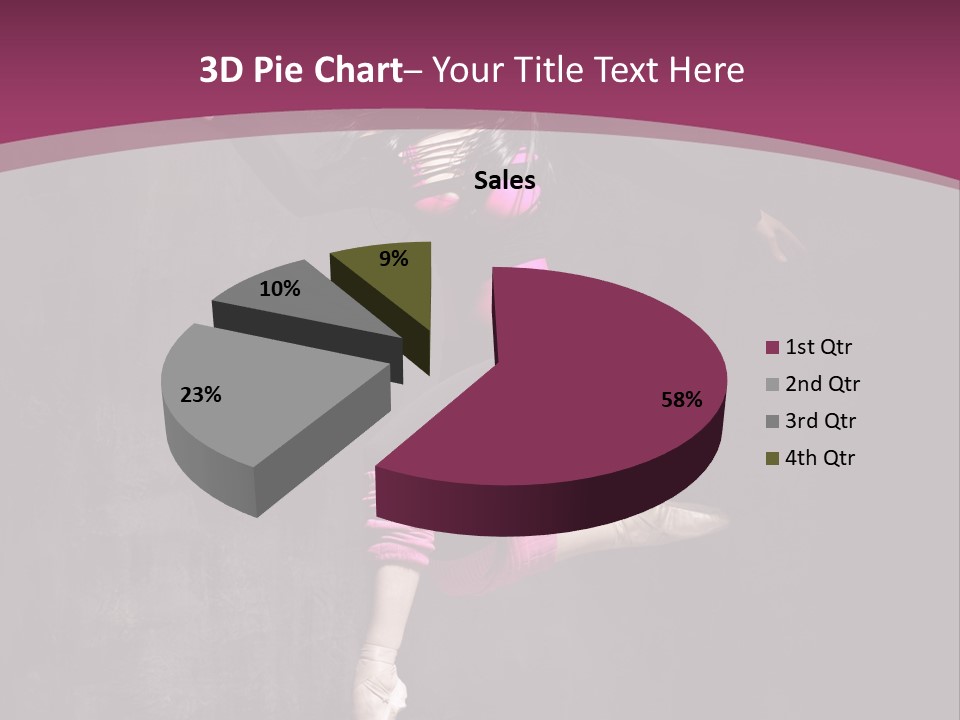 Fitness Elegance Girl PowerPoint Template