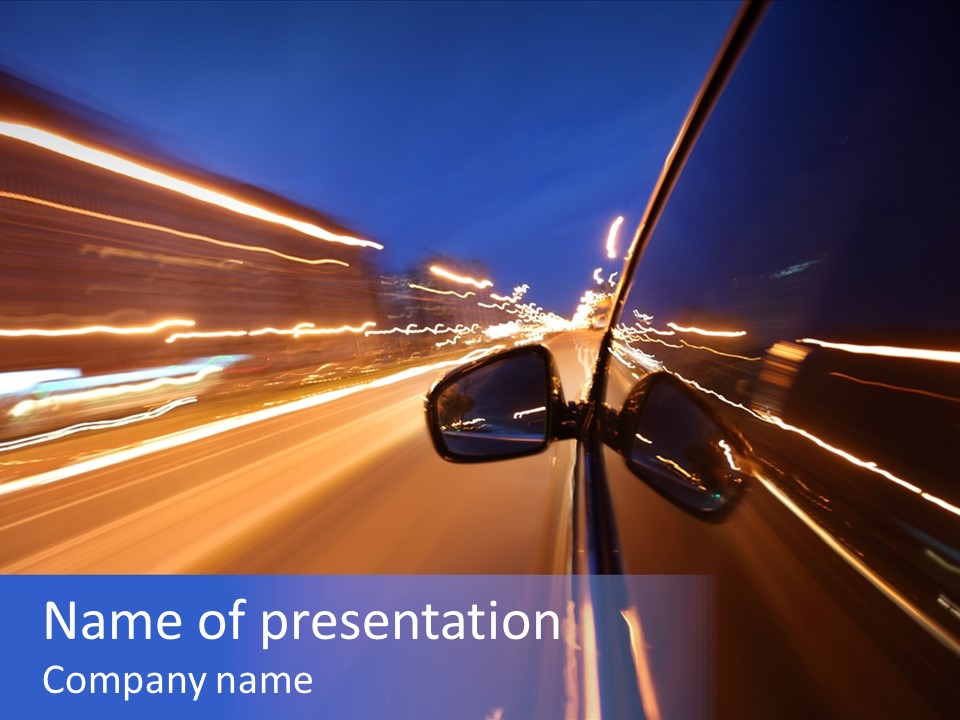 Automobile Destination Highway PowerPoint Template