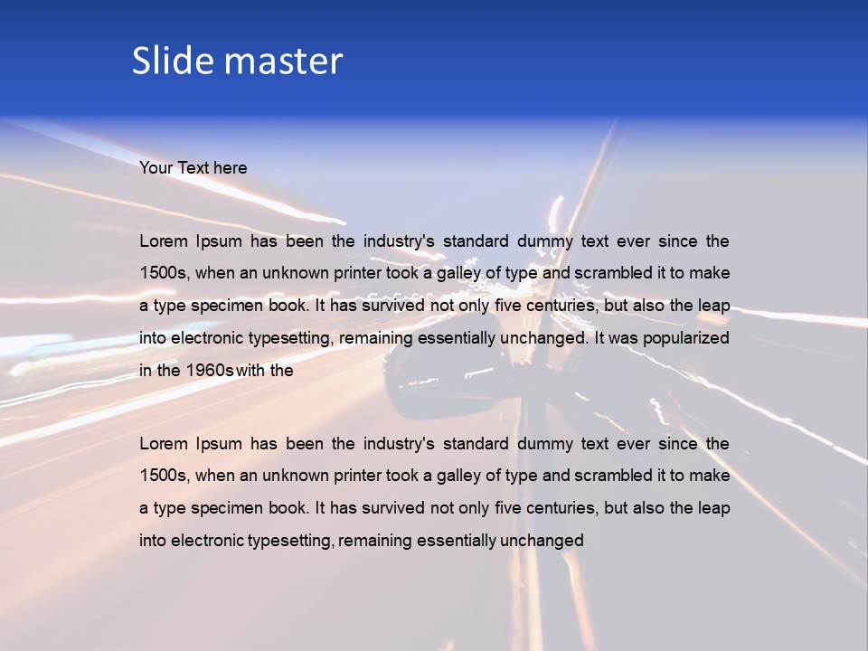 Automobile Destination Highway PowerPoint Template
