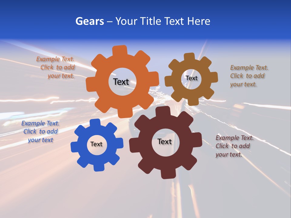 Automobile Destination Highway PowerPoint Template