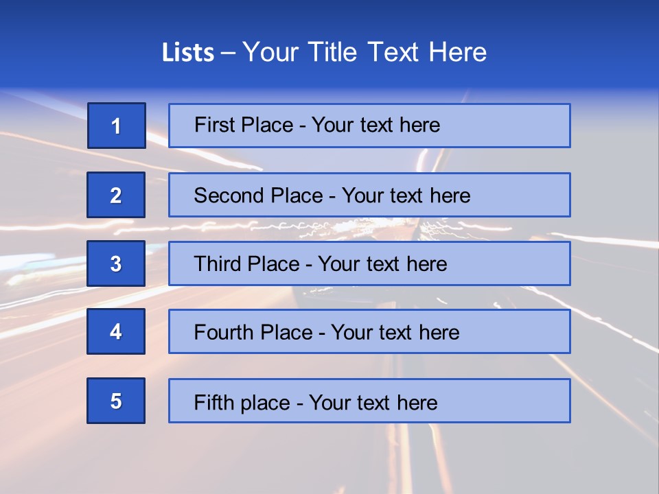 Automobile Destination Highway PowerPoint Template