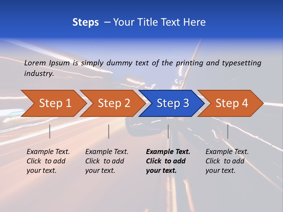 Automobile Destination Highway PowerPoint Template