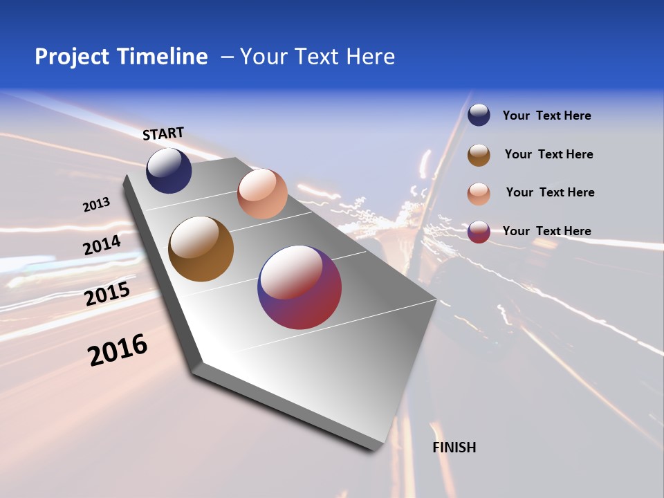 Automobile Destination Highway PowerPoint Template