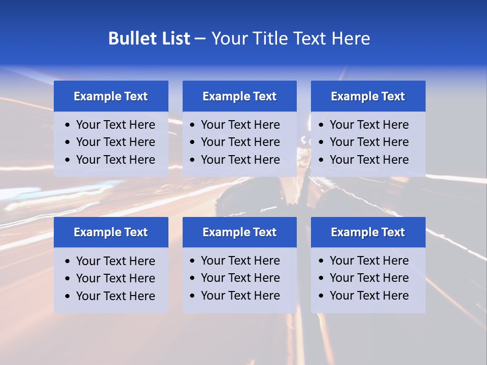 Automobile Destination Highway PowerPoint Template