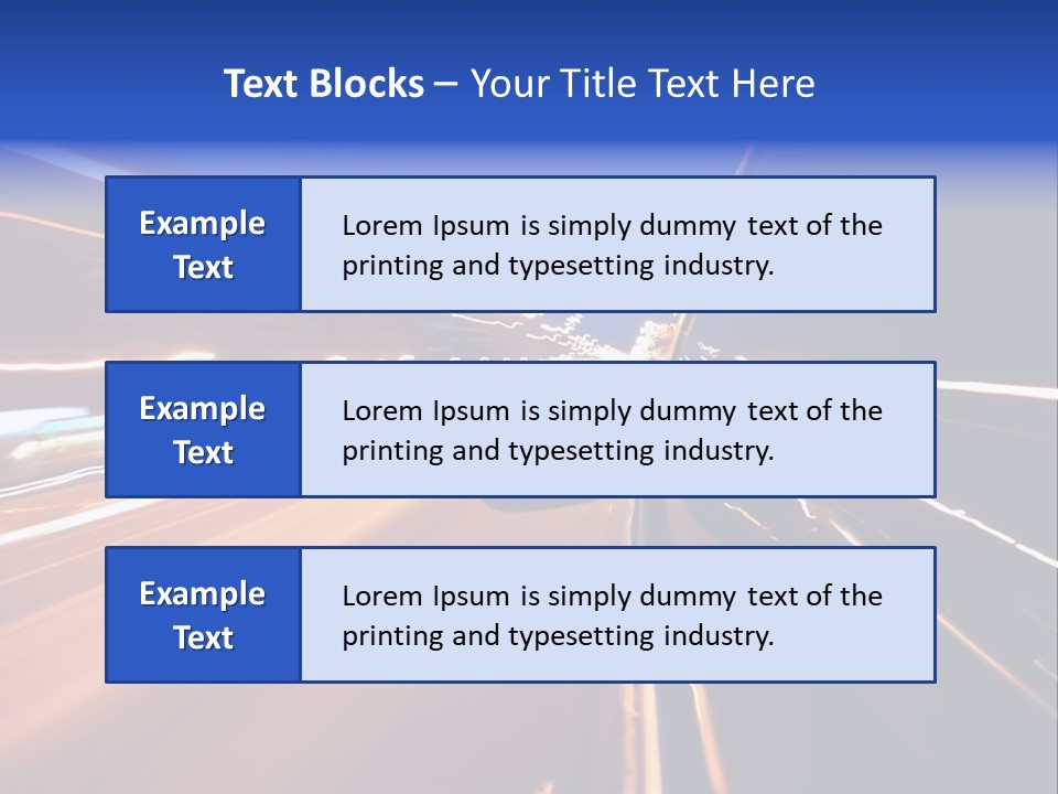 Automobile Destination Highway PowerPoint Template