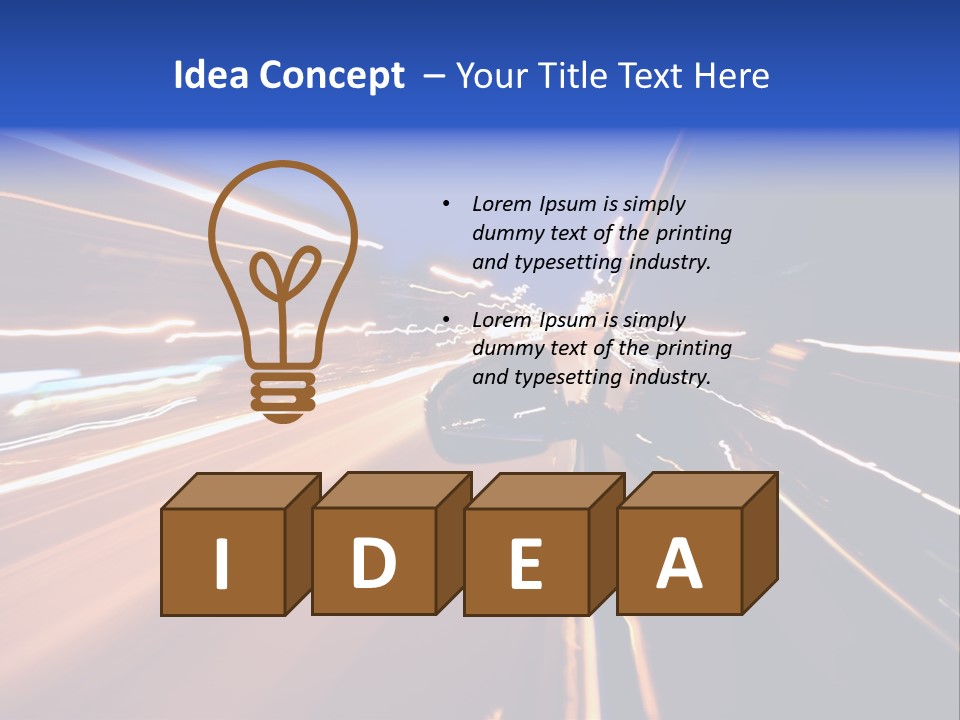 Automobile Destination Highway PowerPoint Template