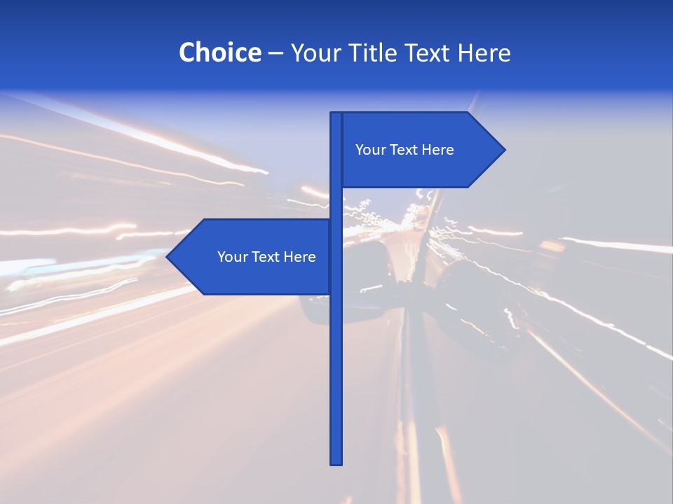Automobile Destination Highway PowerPoint Template
