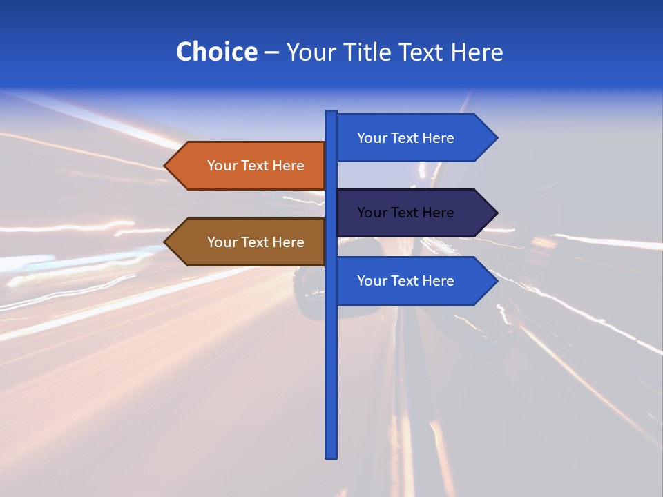Automobile Destination Highway PowerPoint Template