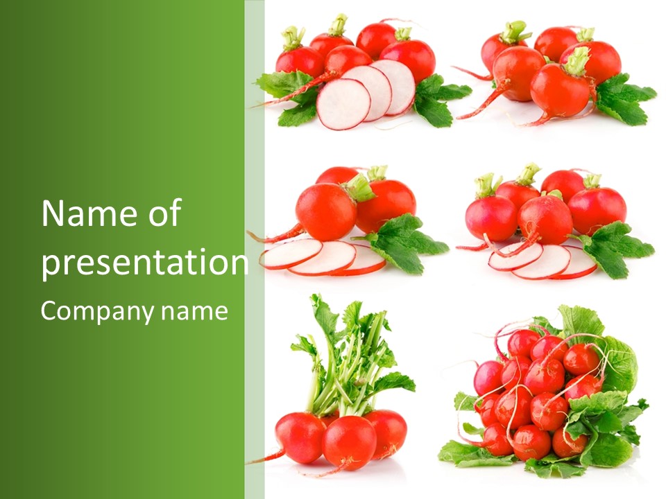 Nutrition Fruit Radish PowerPoint Template