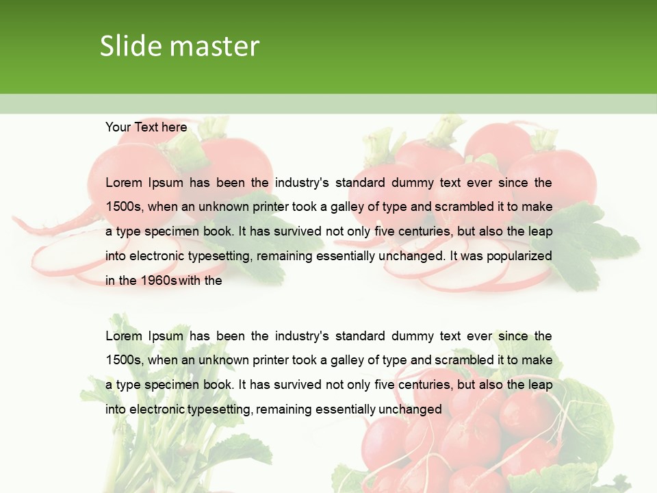Nutrition Fruit Radish PowerPoint Template