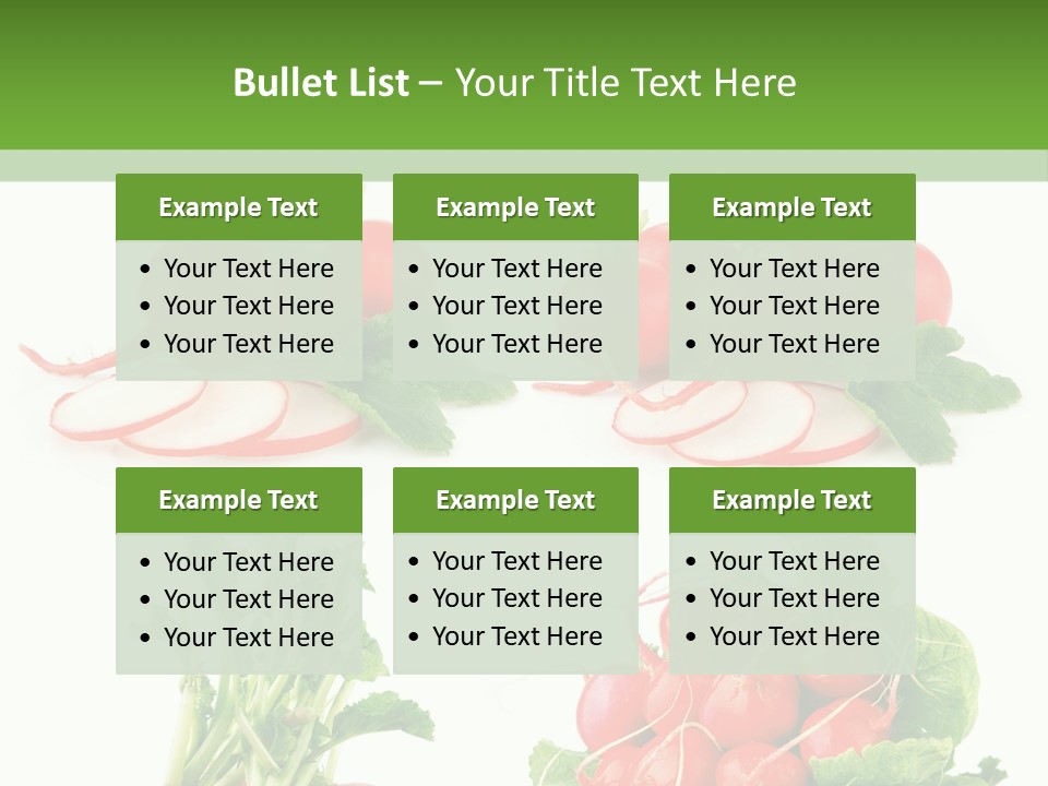 Nutrition Fruit Radish PowerPoint Template