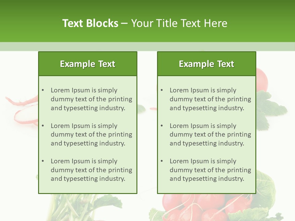 Nutrition Fruit Radish PowerPoint Template